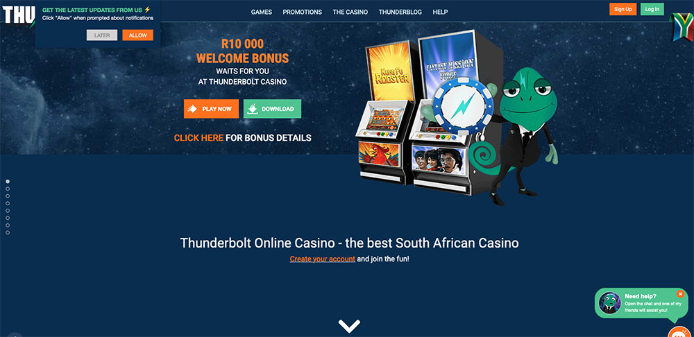 Thunderbolt online casino promotions and coupon codes